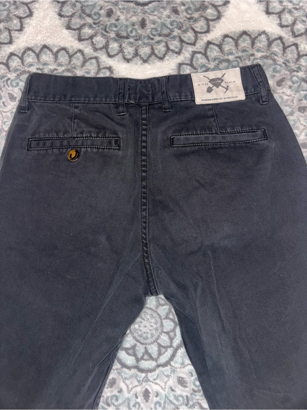 Diamond Supply Co. Dark Navy Straight-Leg Pants